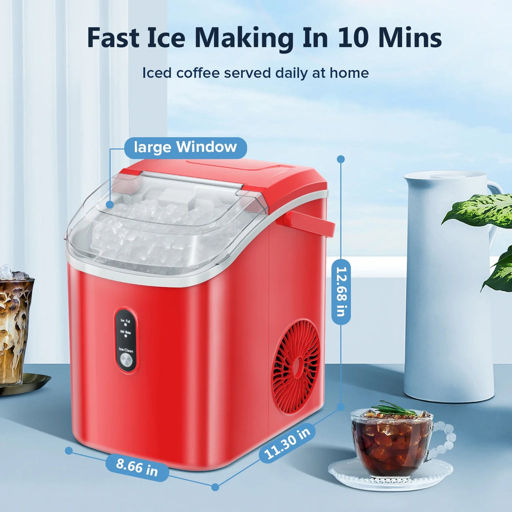 Portable Nugget Ice Maker with Self-Cleaning Function R52489