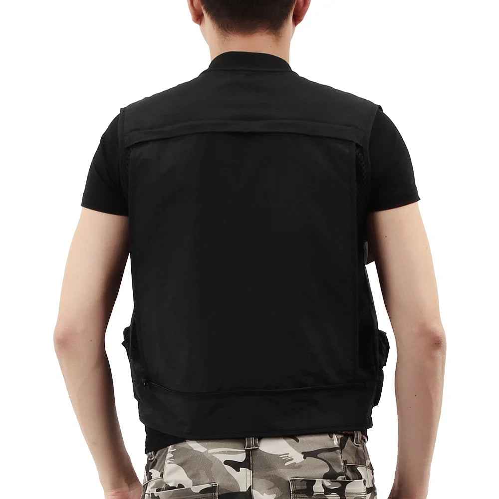 Men Fishing Cargo Vest Jacket D566150