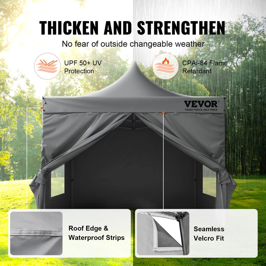 10x10 FT Pop up Canopy Tent with Removable Sidewalls H200842