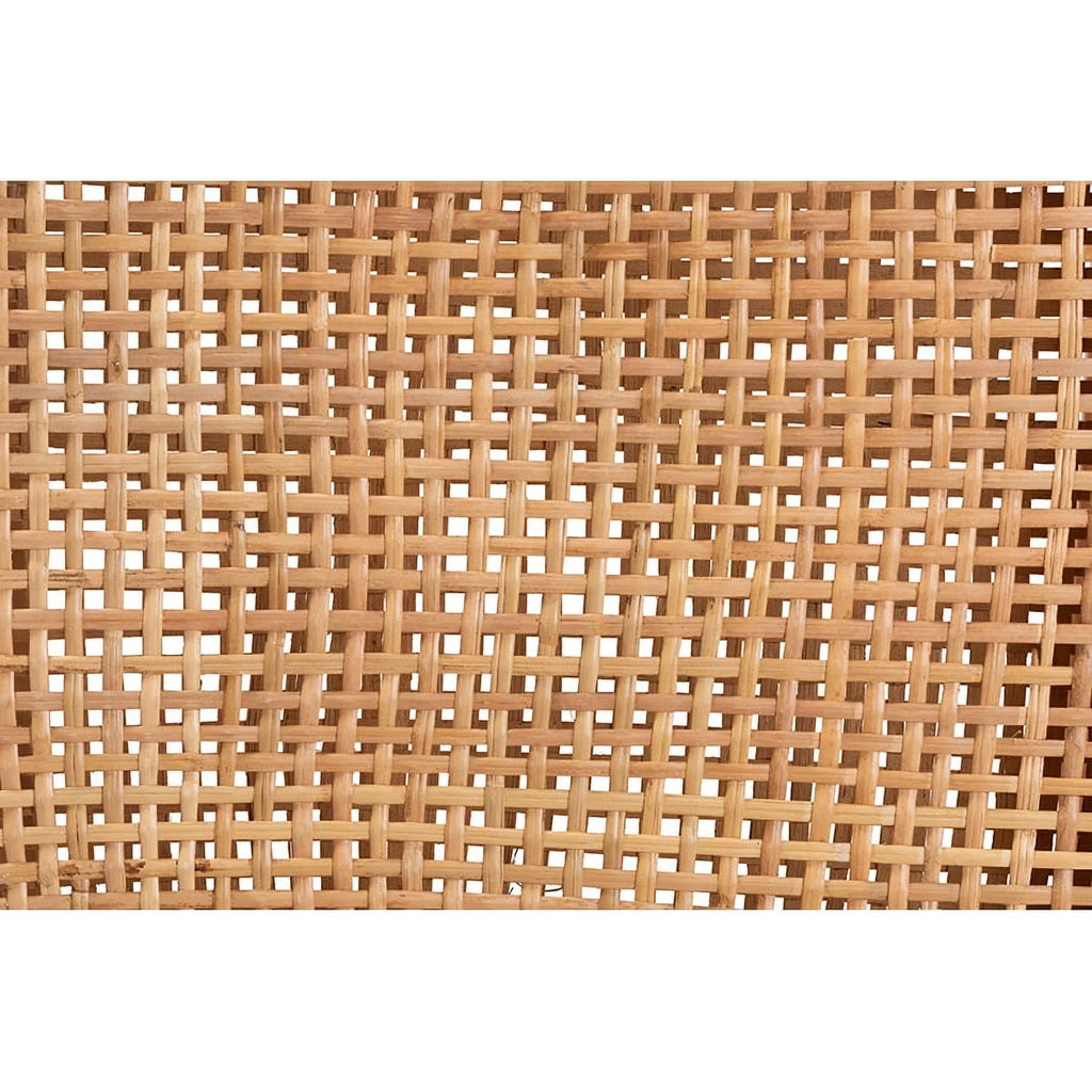 Natural Brown Rattan and Walnut Brown Wood Counter Stool N7743