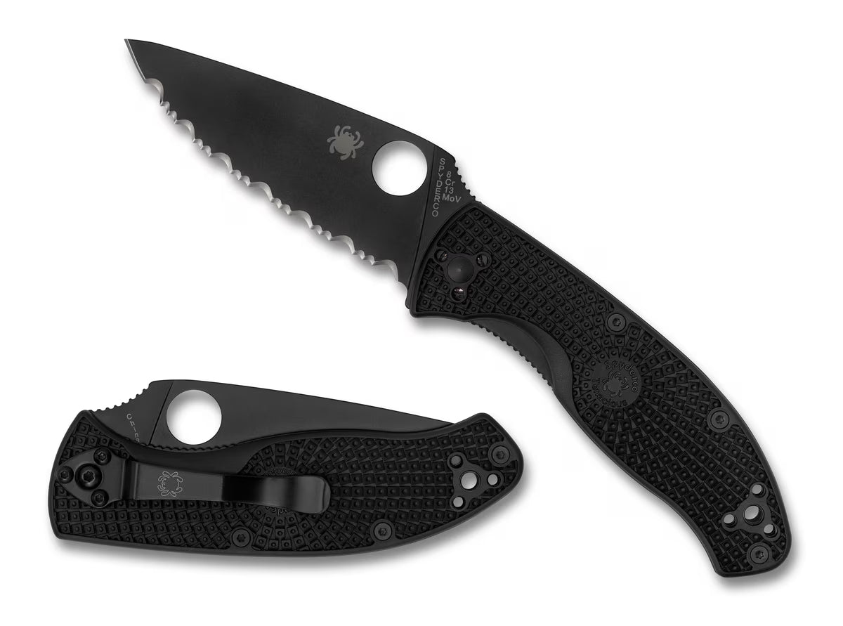 Folding Pocket Knife with Serrated Blade E58525