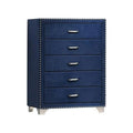 Blue Velvet 5 Drawer Dresser H709