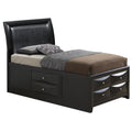 Black Twin Storage Bed X140933