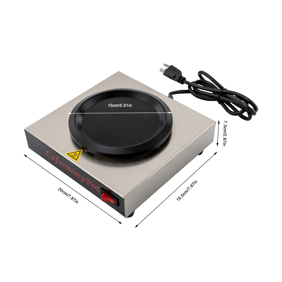 80W Stainless Steel Coffee Warmer Plate Q648