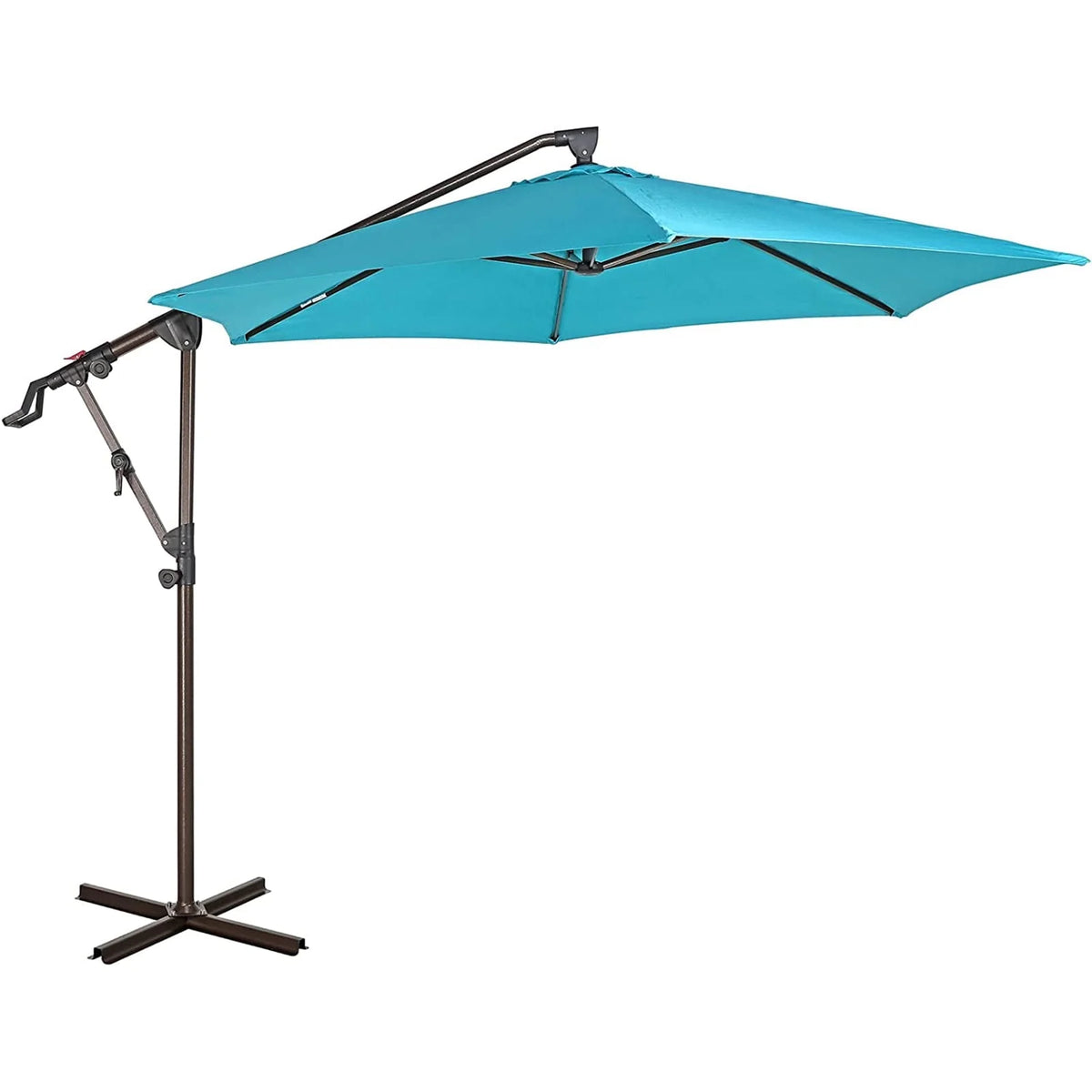 10ft Offset Hanging Patio Umbrella with Aluminum Stand Y207