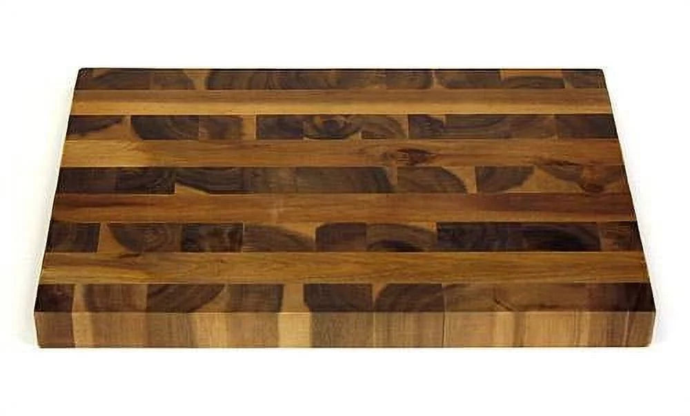 Acacia Hardwood End Grain Cutting Board with Juice Groove F1347