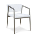 White/Stainless Steel Armchair A4671