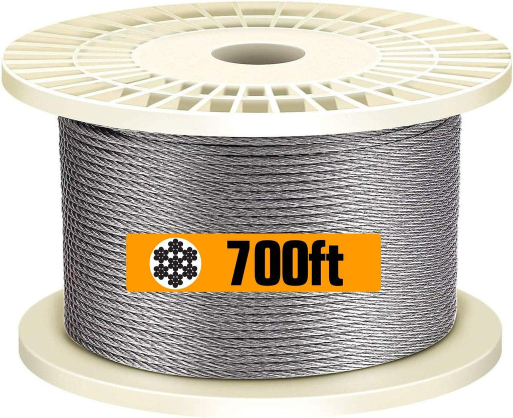 T316-Stainless Steel Aircraft Wire Rope for Cable Deck Railing Kit, Marine Grade (100ft) G94232