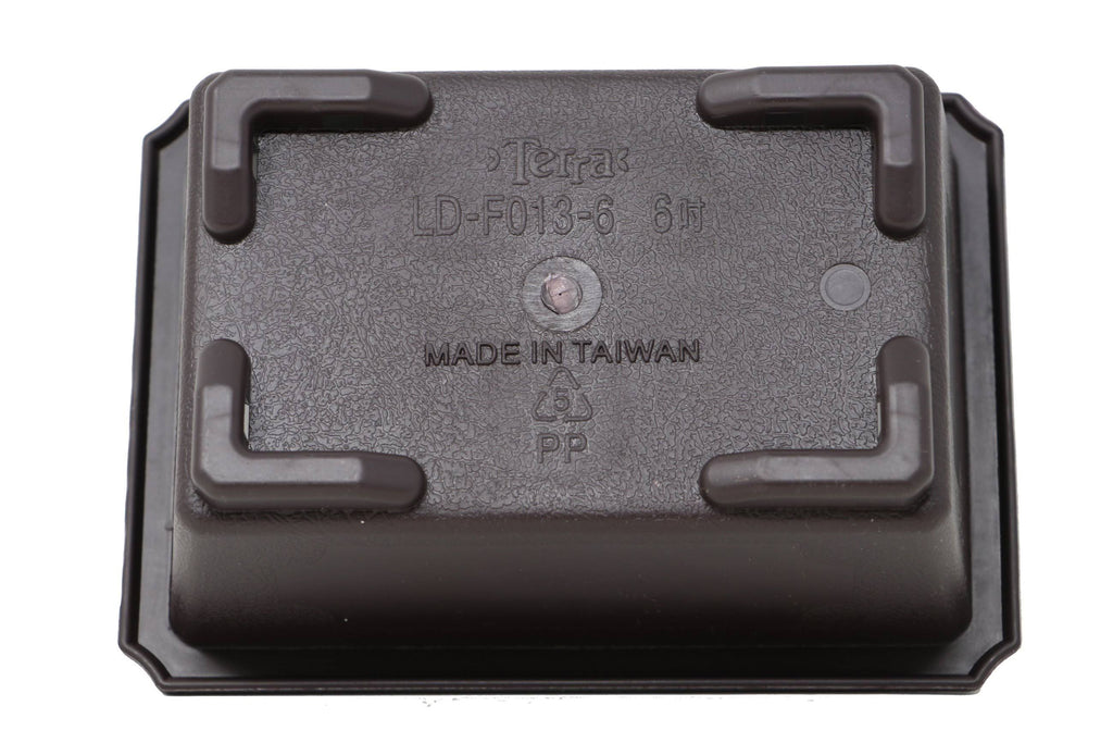 Rectangle Deep Brown Plastic Bonsai Training Pot F669