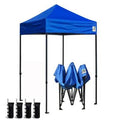 5 ft. W x 5 ft. D Steel Pop-Up Canopy Blue M793