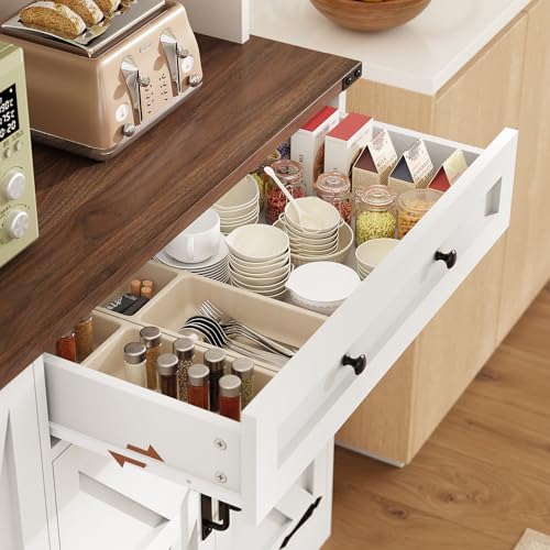 Black Kitchen Pantry Cabinet with Drawer and Doors G25566