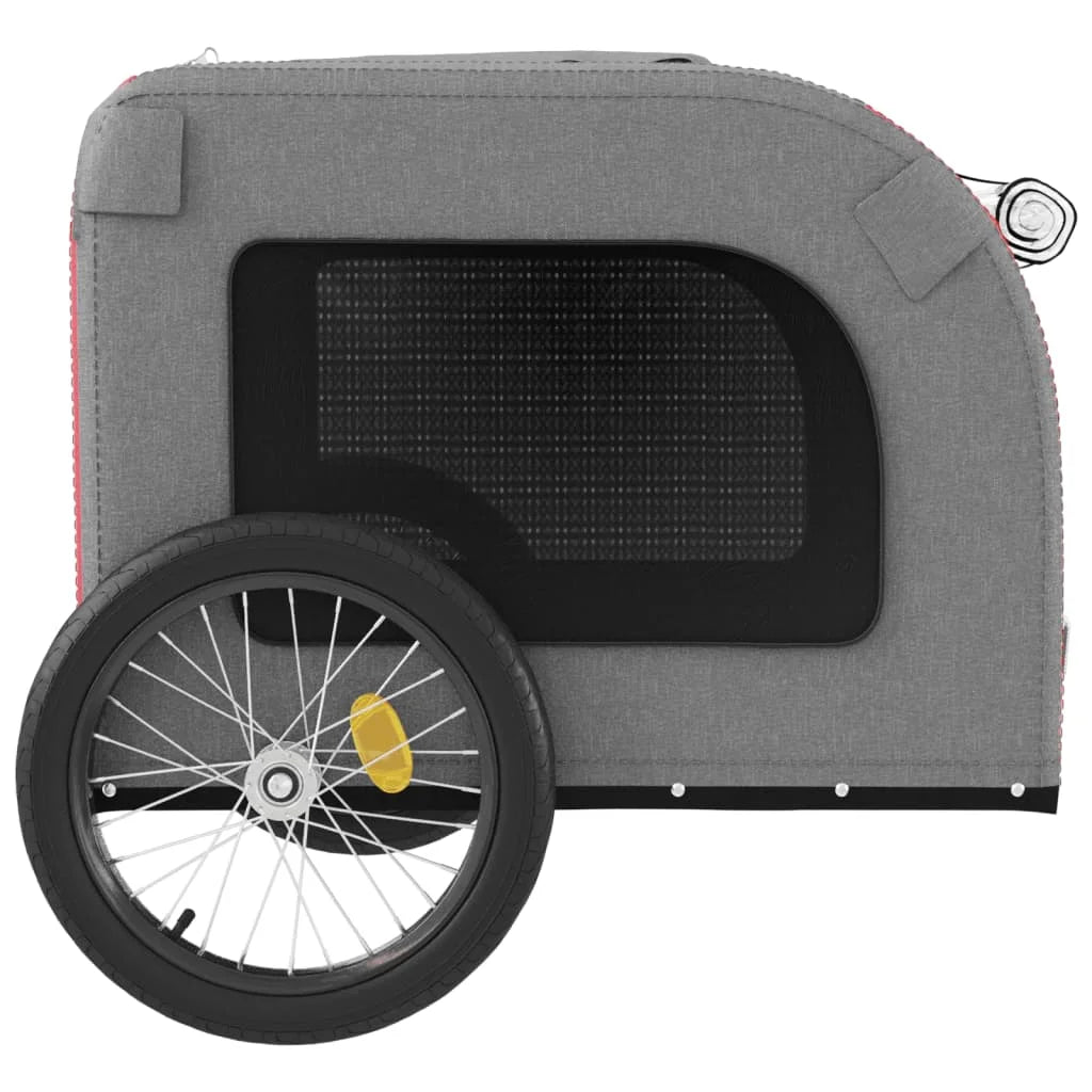 Red and Gray Bike Trailer Oxford Fabric Iron B6881