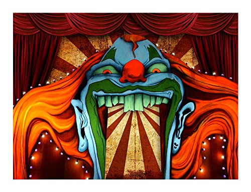 10x8ft Horror Circus Halloween Backdrop T7021