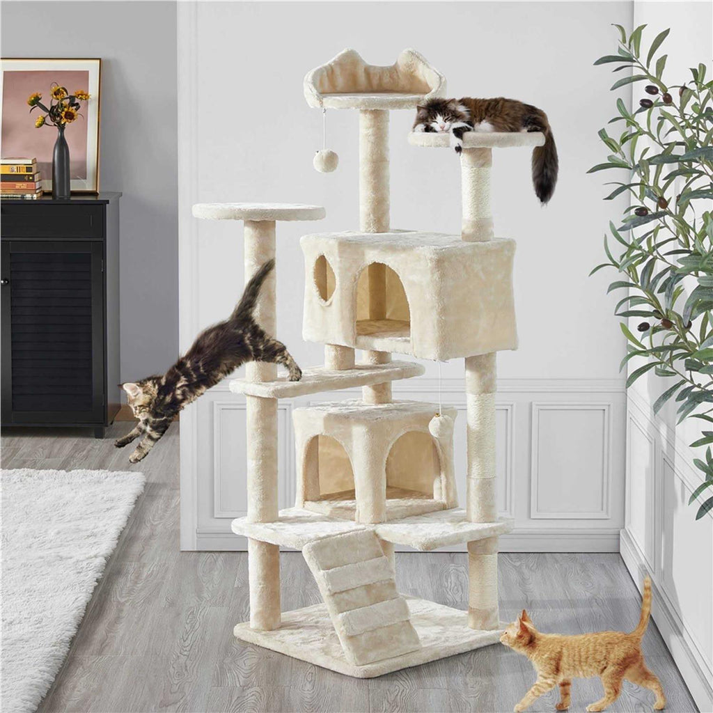 Plush Cat Tree with 2 Condos O661