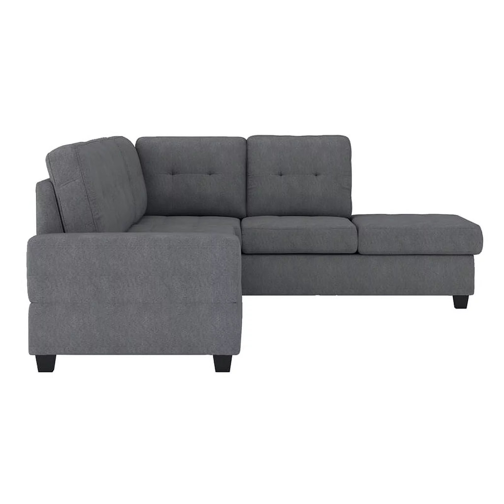 Dark Gray Microfiber Sectional Sofa R45414