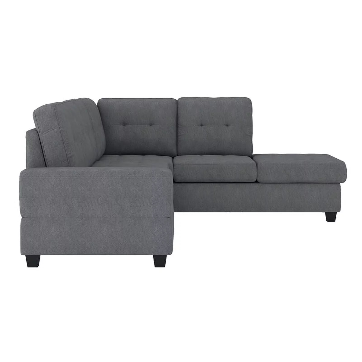 Dark Gray Microfiber Sectional Sofa R45414