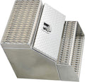 Heavy Duty Aluminum Semi Truck Side Storage Saddle Step Box 24" L x 25" W x 28" H U762725
