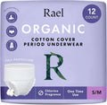 Organic Cotton Disposable Underwear, Size S-M, 12 Count E68997