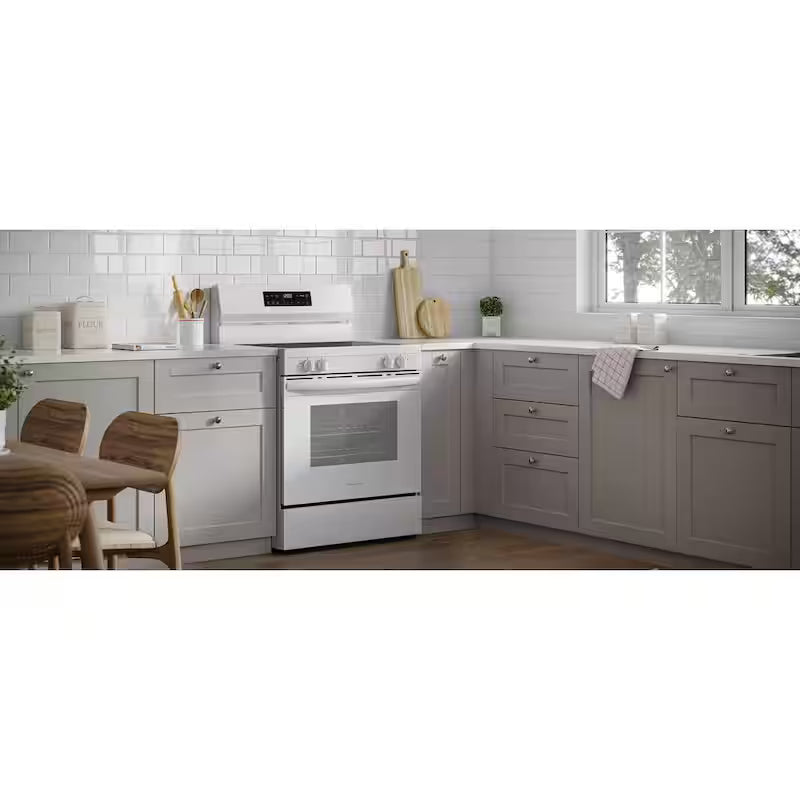 White 5 Element Freestanding Electric Range K9662