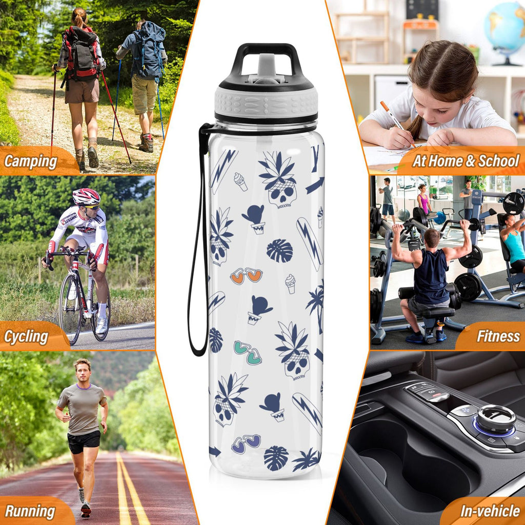 Clear 32oz Tritan Water Bottle with Straw H335604