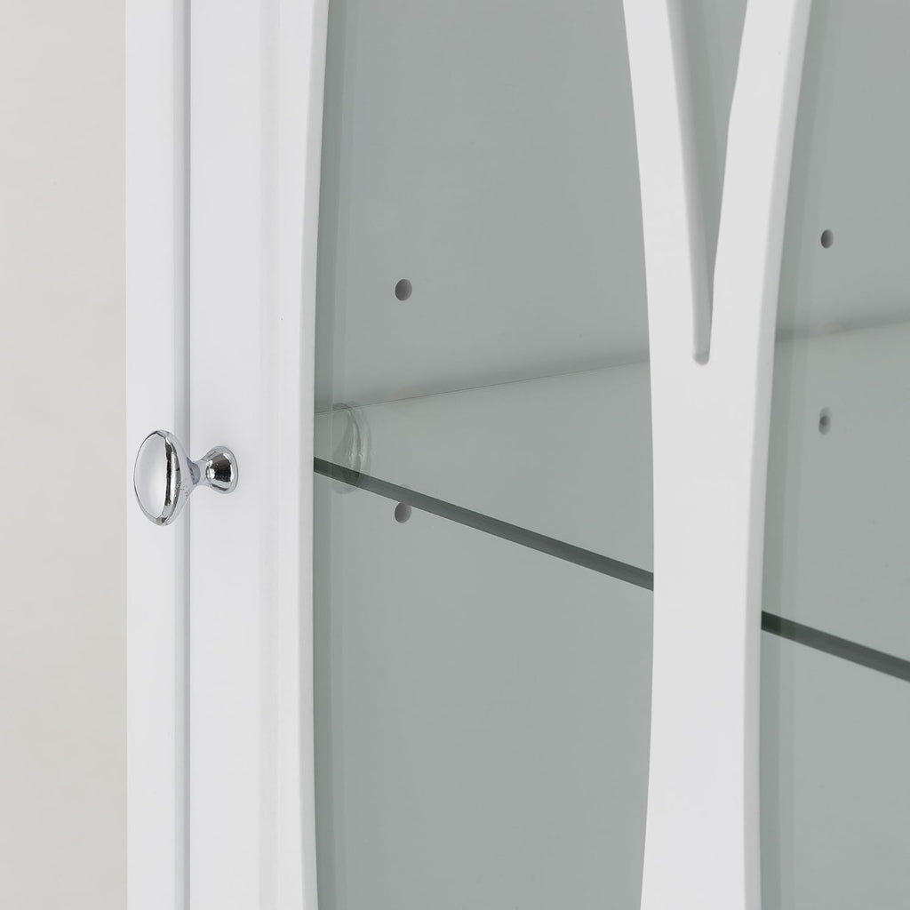 White Linen Floor Cabinet U415
