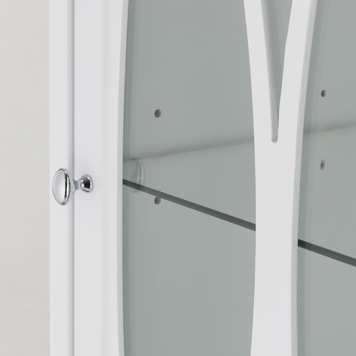 White Linen Floor Cabinet U415