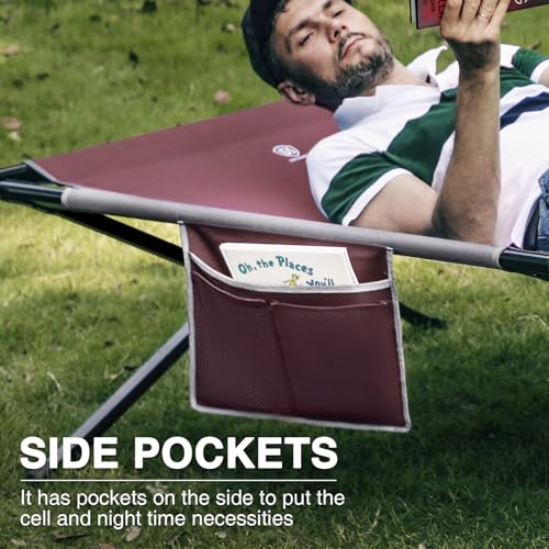 Extra Wide Oversized Folding Camping Cot with Carry Bag C92104