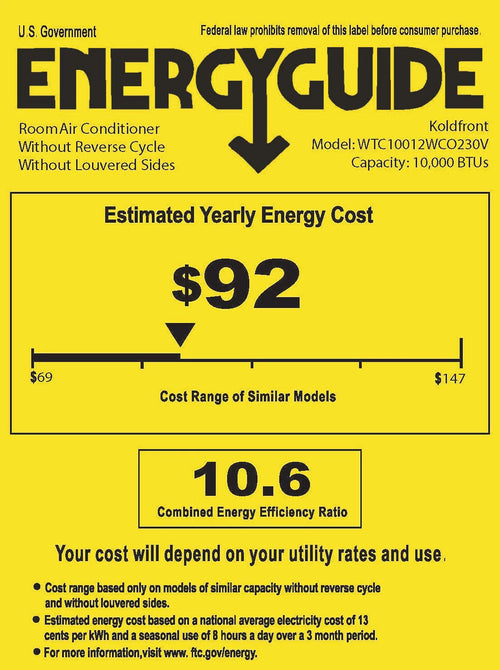 10,000 BTU 230 Volt Through-The-Wall Air Conditioner P9912