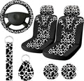 7 Pieces Leopard Cow Print Car Accessories Set Z28853