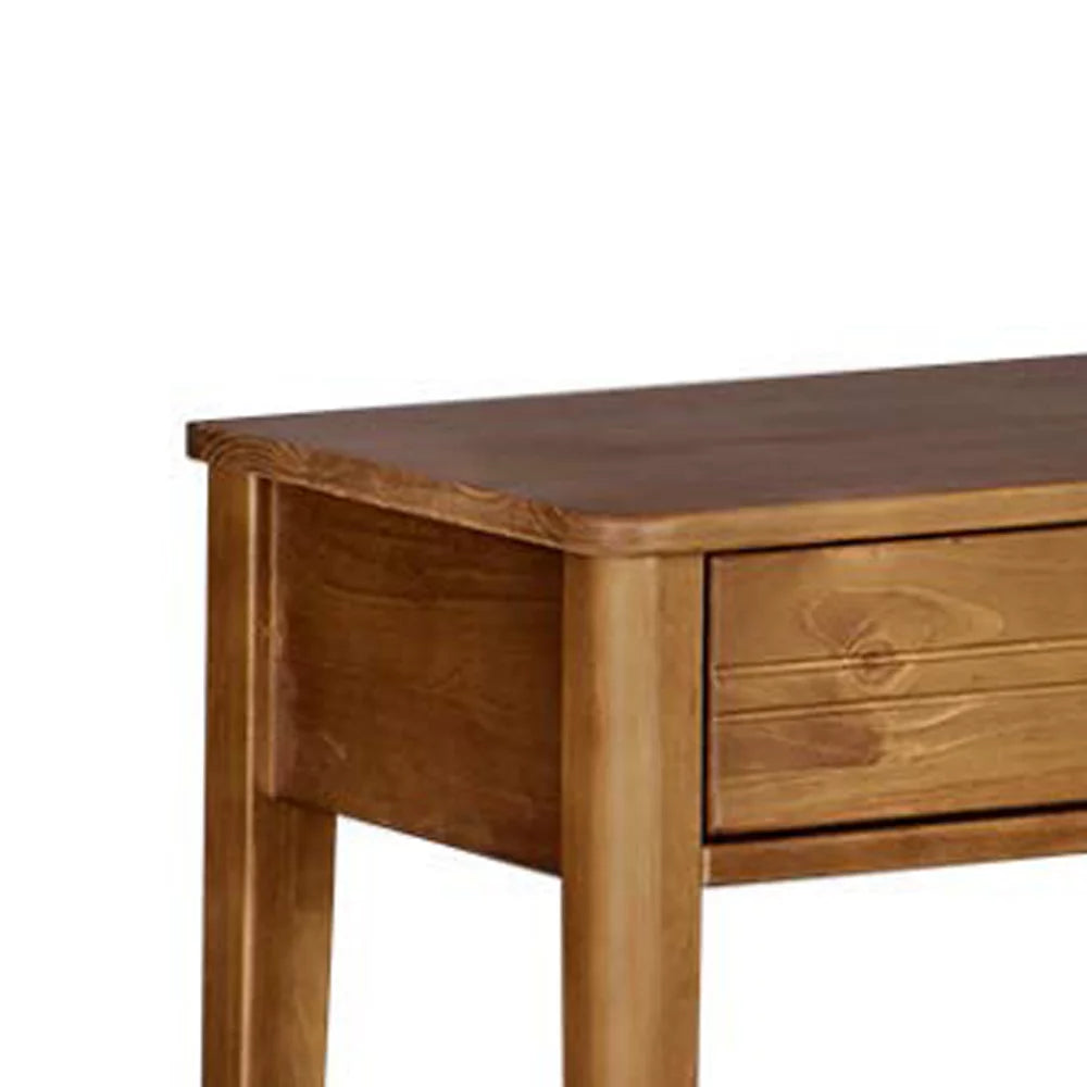 Mid Century Modern Wooden Console Table with Two Drawers Y612749