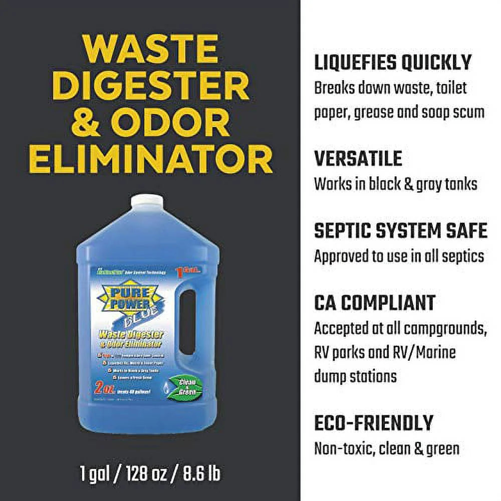 Blue Waste Digester and Odor Eliminator - 128-Ounce Bottle Y104866