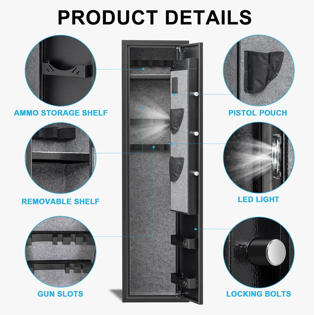 3-5 Long Gun Safe with Backlit Keypad Z4016