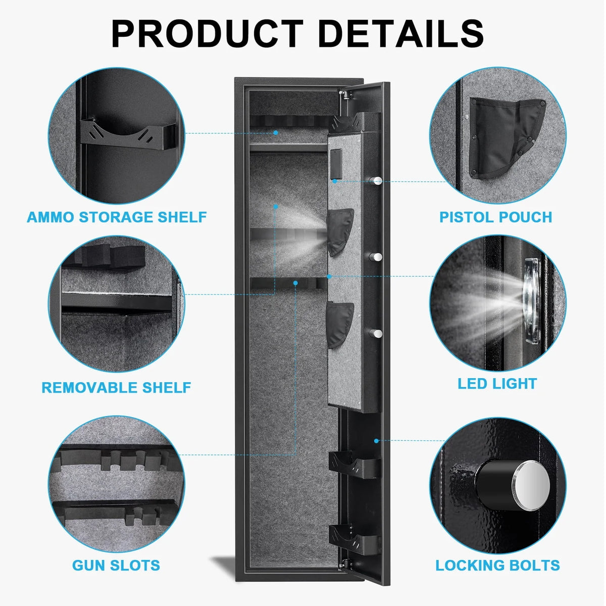 3-5 Long Gun Safe with Backlit Keypad Z4016