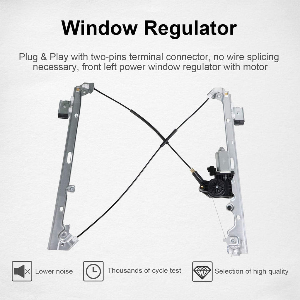 Front Passenger Side Power Window Regulator and Motor Assembly Pack of 2 N4829
