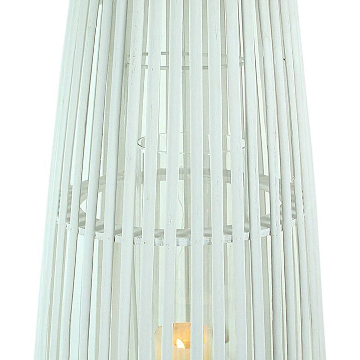 White Large Glass Hurricane Lantern S3335