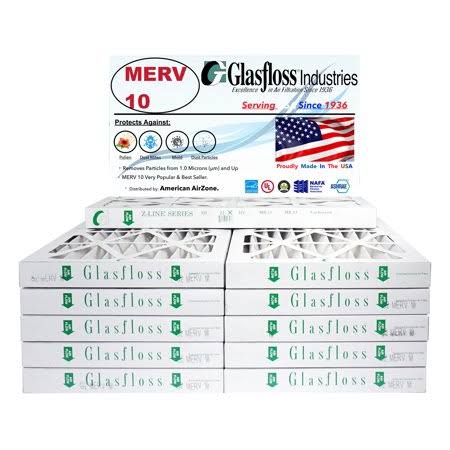 14x36x2 MERV 10 Pleated AC HVAC Air Filter Pack of 12 Z422