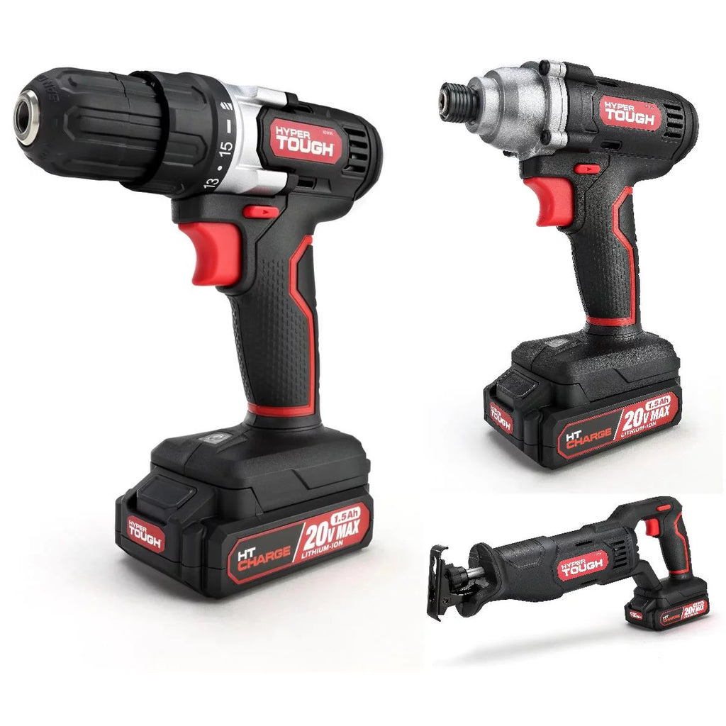 20V Cordless Drill Impact Driver Reciprocating Saw Bundle X712