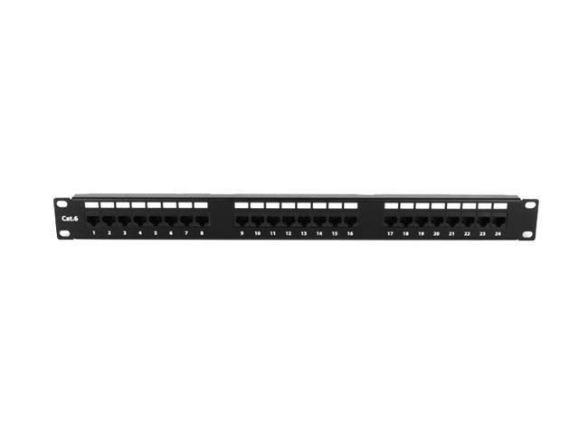 6U 800mm Adjustable Wallmount Server Cabinet with 1U 24-Port Cat6 Patch Panel K586019