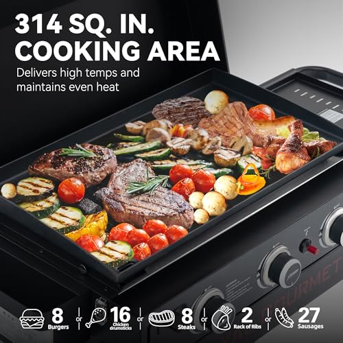 3-Burner Propane Gas Griddle with Collapsible Stand H2851
