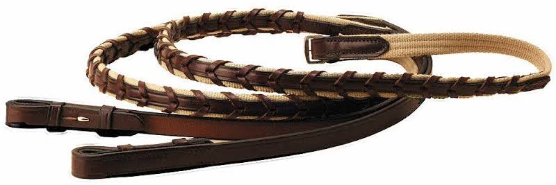 Havana Leather Cotton Web Cross Country Reins Q830596