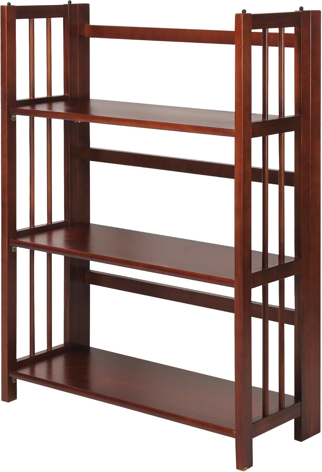 3-Shelf Folding Stackable Bookcase Natural L473308