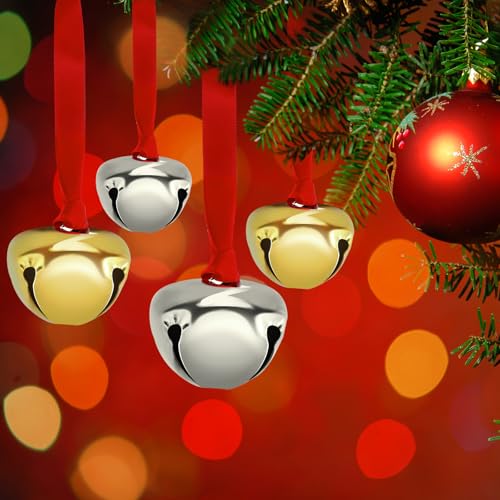 300 Pieces Christmas Bell Ornaments 1.5'' Silver I68114
