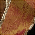 Metallic Gold and Amber Crinkled Silk Satin Wired Craft Ribbon 20 Yards L259