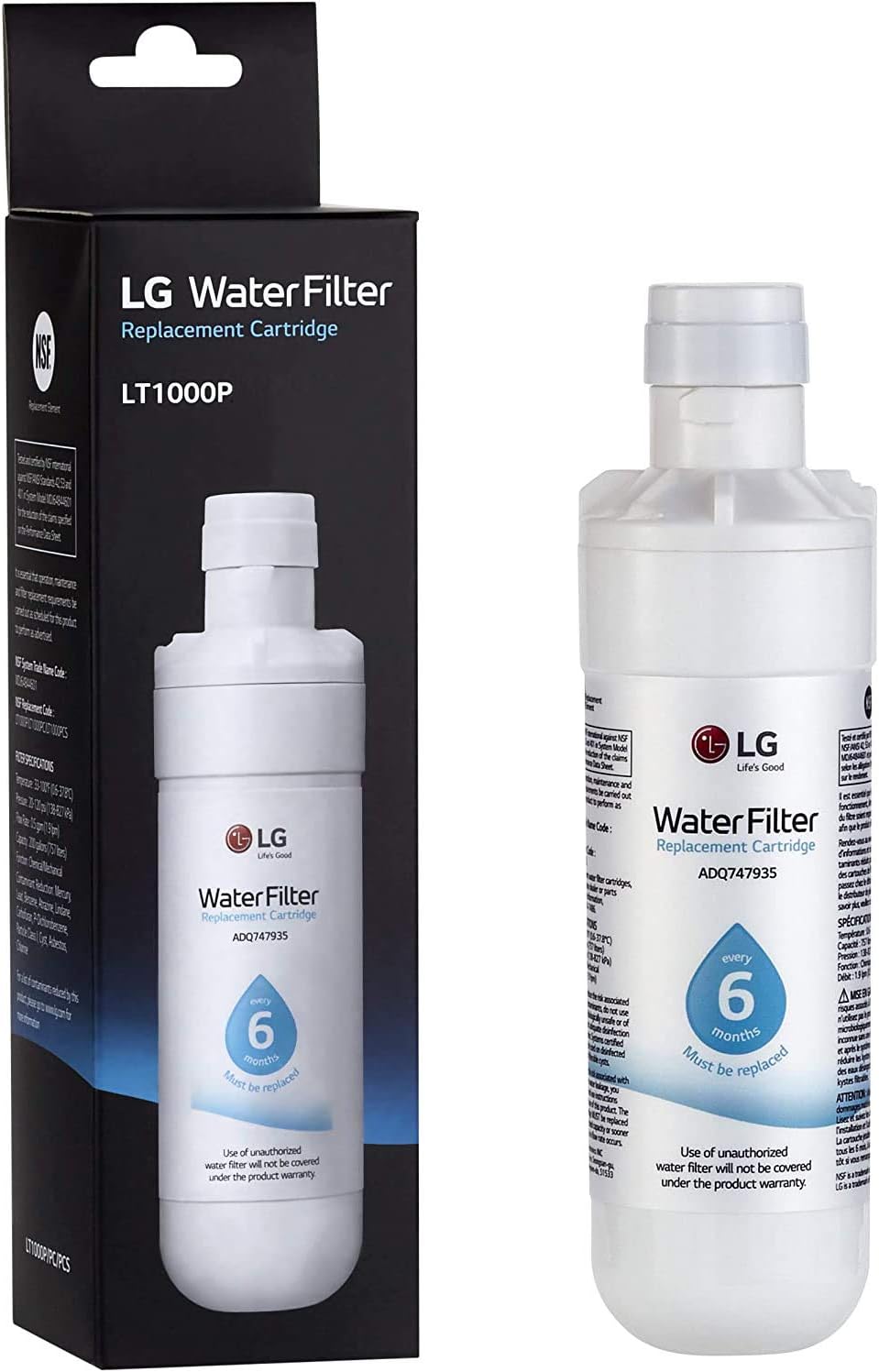 White Pack of 2 Replacement Refrigerator Water Filter G63451