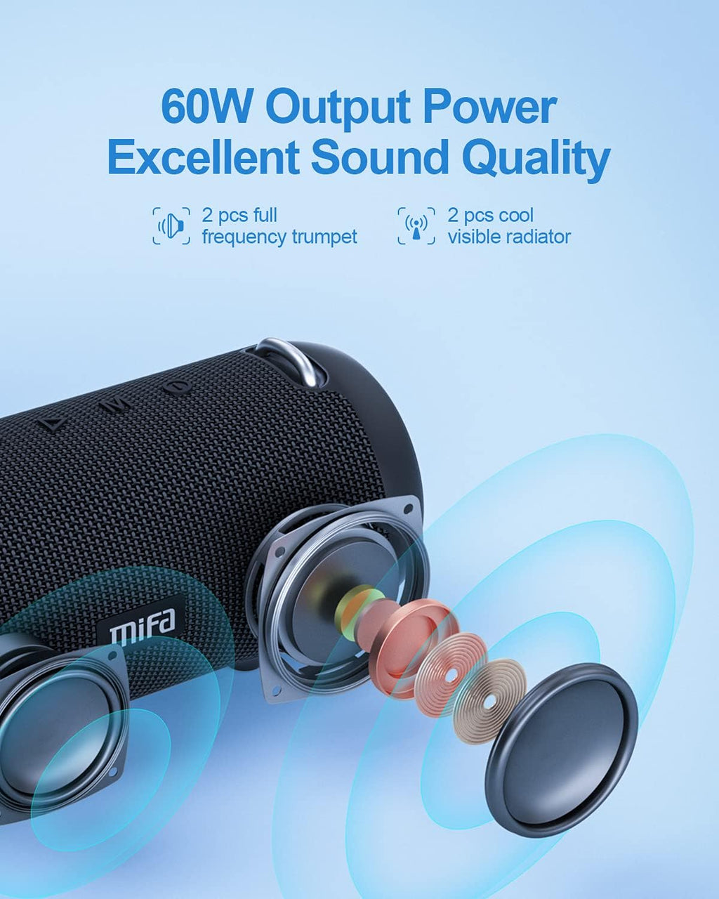 Portable Bluetooth Speaker with Protective Hardshell Case C33936